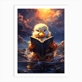 Duck Reading A Book Art Print