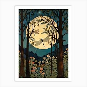 William Morris Dragonflies In The Forest Art Print