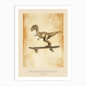 Othnielia Vintage Dinosaur Poster 2 Art Print