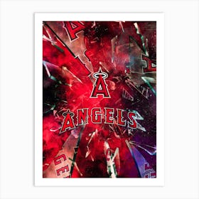 Los Angeles Angels Baseball Poster Art Print