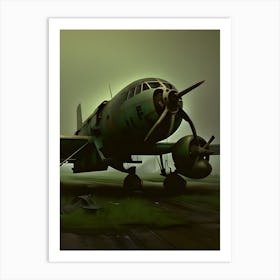 Waiting By The Old Runway 2 Art Print