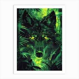 Wolf In The Jungle 2 Art Print