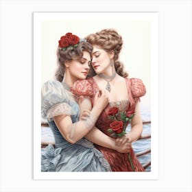 Titanic Ladies Colour Sketch 2 Art Print