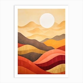 Sunset In The Mountains 14 Art Print