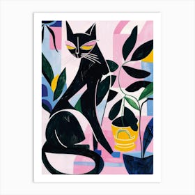 Cat In A Pot Art Print