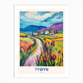Tywyn Wales 7 Uk Travel Poster Art Print