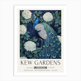 William Morris Print Peacock Kew Gardens Print Botanical Vintage Floral London Art Print