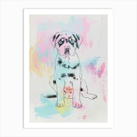 Puppy Dog Watercolour Illustration Art Print