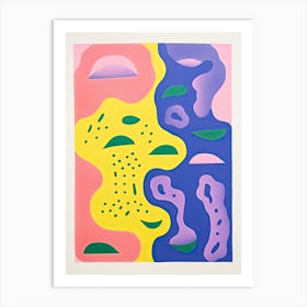 Abstract Landscape Risograph Style 31 Art Print