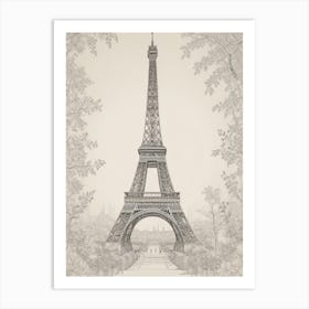 Paris Eiffel Tower 6 Art Print