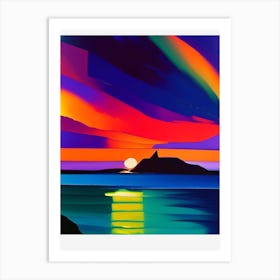 Nothern Lights Abstract Sunset Art Print