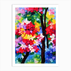Rhododendron Tree Cubist 2 Art Print