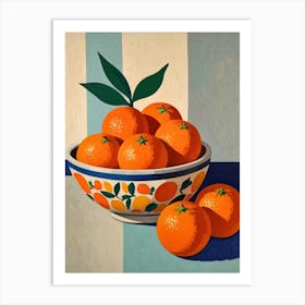 Oranges In A Bowl 2 Art Print