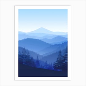 Mountain Landscape Illustration Art Print