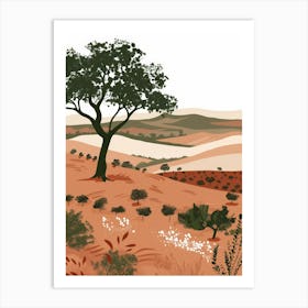 Landscape With Tree 1 Art Print