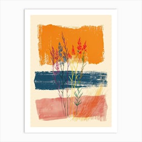 Sunset Reveries In Mid Century Forms Art Print