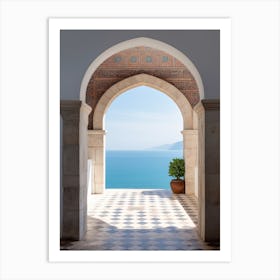 View To The Sea, Mediterranean Summer Vintage Photography Art Print
