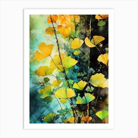 Ginko Leaves flora nature Art Print