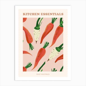 Root Vegetables Pattern Poster 5 Art Print