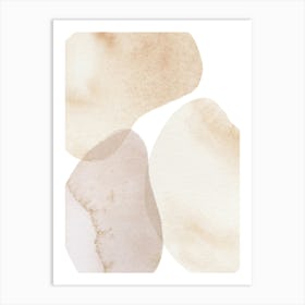 Beige Watercolor Painting 2 Art Print