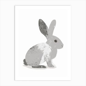 English Silver Rabbit Nursery Illustration 2 Art Print