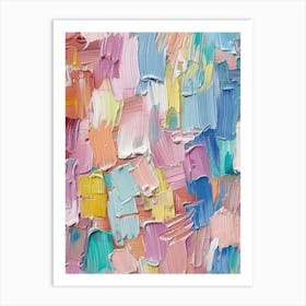 Pastels Impasto Brush Strokes 3 Art Print