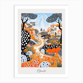 Poster Of Otranto, Italy, Illustration In The Style Of Pop Art 3 Art Print