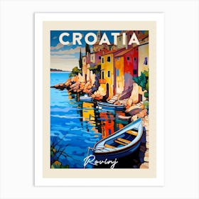 Rovinj Croatia 4 Fauvist Painting Travel Poster Art Print