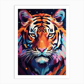 Tiger Art In Cubistic Style 2 Art Print