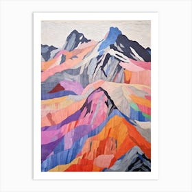 Ben Nevis Scotland 1 Colourful Mountain Illustration Art Print