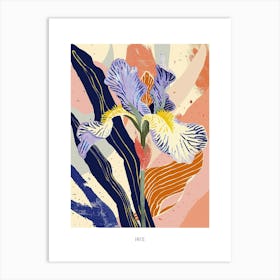 Colourful Flower Illustration Poster Iris 4 Art Print