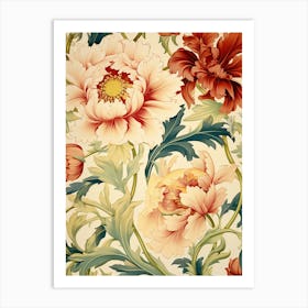 Floral Wallpaper 247 Art Print