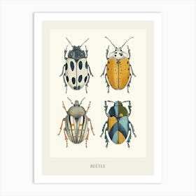 Colourful Insect Illustration Beetle 6 Poster Art Print