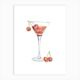 Cherry Martini Art Print