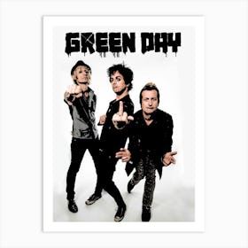 Green Day band music 3 Art Print