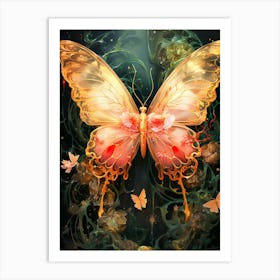 Floral Fantasy Butterfly Art Print