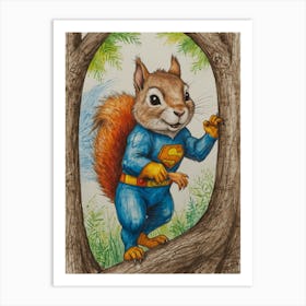 Super Squirrel 4 Art Print