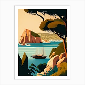 Arcipelago Di La Maddalena National Park Italy Retro Art Print
