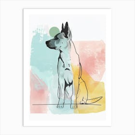 Dog Watercolour Illustration 4 Art Print