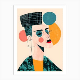 Woman In A Hat 10 Art Print