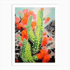 Cactus Painting Fishhook 1 Art Print