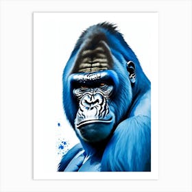Angry Gorilla Gorillas Decoupage 1 Art Print