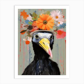 Bird With A Flower Crown Coot 2 Art Print