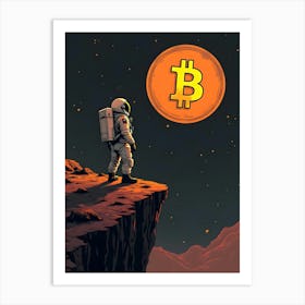 Bitcoin In Space 6 Art Print