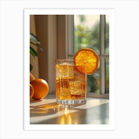 Glass Of Orange Juice 6 Art Print