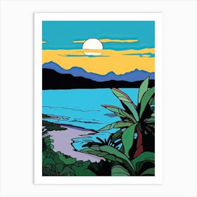 Minimal Design Style Of Costa Rica 1 Art Print