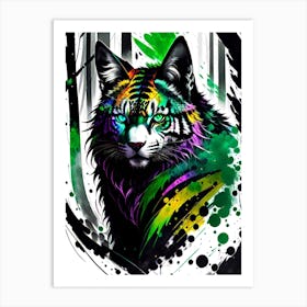 Rainbow Tiger Art Print