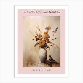 Classic Flowers Market Bird Of Paradise Floral Poster 2 Art Print