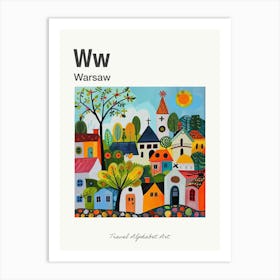 Kids Travel Alphabet  Warsaw 4 Art Print