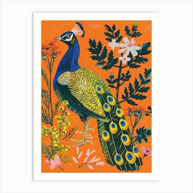 Spring Birds Peacock 2 Art Print